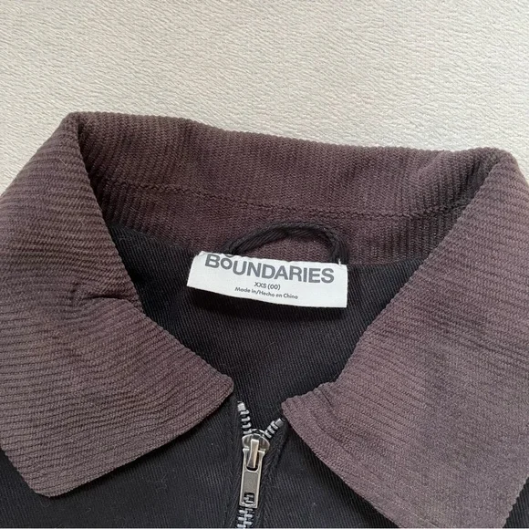 No Boundaries Black Soot Cropped Biker Trucker Retro Jacket, Women’s XXS (00) - Picture 2 of 5